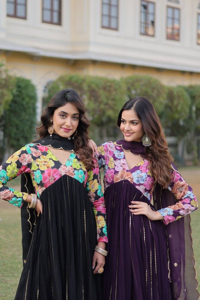KA 1081 Alia Cut Anarkali Readymade Suits Wholesale Clothing Distributors In India